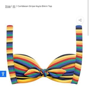 Montce swim top-Caribbean Stripe Kayla Bikini Top